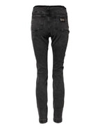 Dolce &amp; Gabbana Gray Skinny Cotton Mid Waisted Denim Jeans