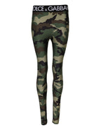 Dolce &amp; Gabbana Multicolor Camouflage DG Waist Leggings Pants