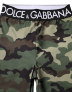 Dolce &amp; Gabbana Multicolor Camouflage DG Waist Leggings Pants