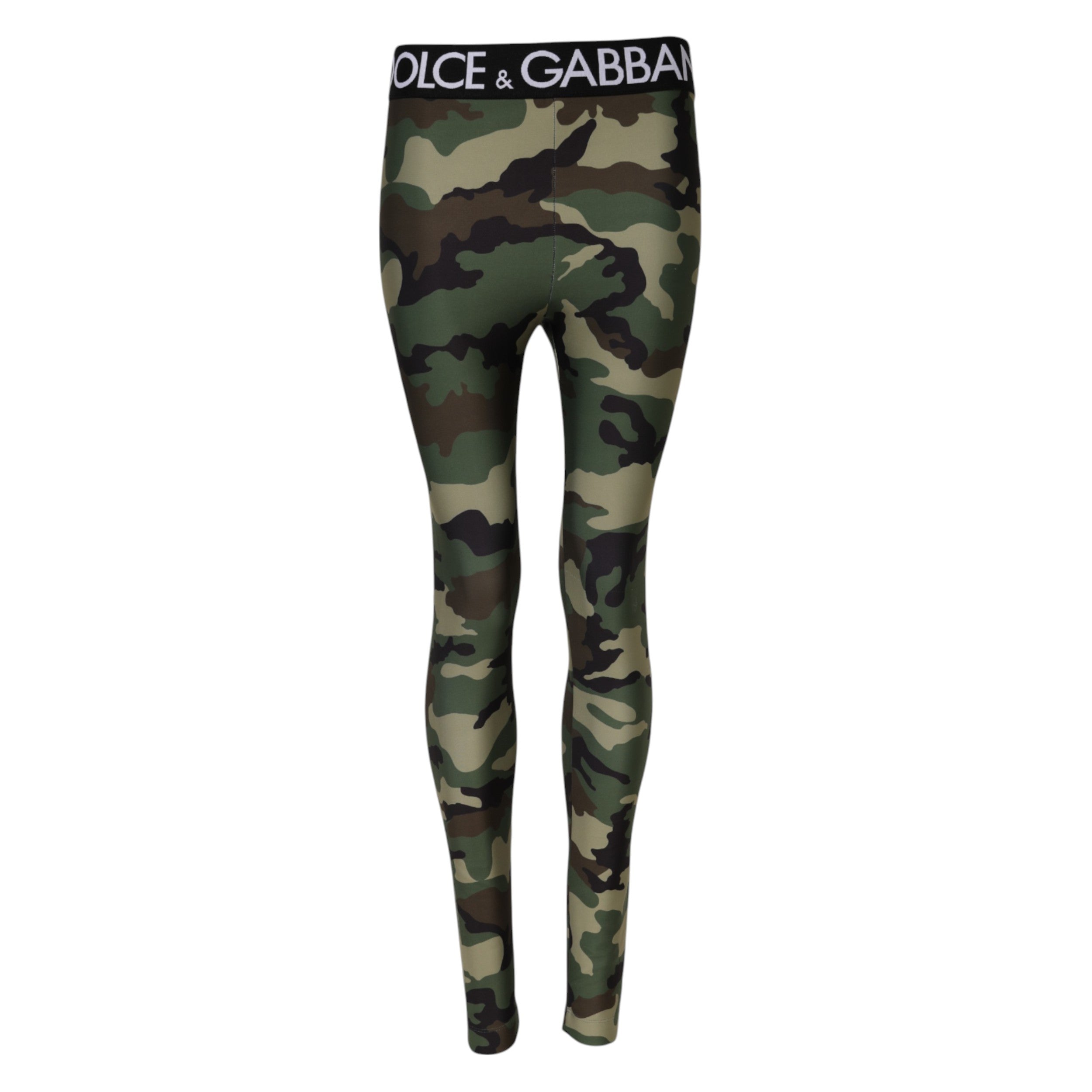 Dolce &amp; Gabbana Multicolor Camouflage DG Waist Leggings Pants
