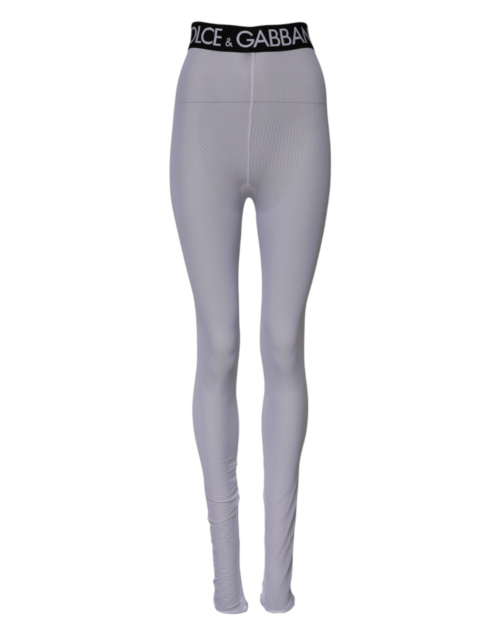 Dolce &amp; Gabbana Gray Nylon DG Logo Mid Waisted Leggings Pants