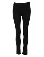 Dolce &amp; Gabbana Black Cotton Skinny Mid Waisted Denim Jeans
