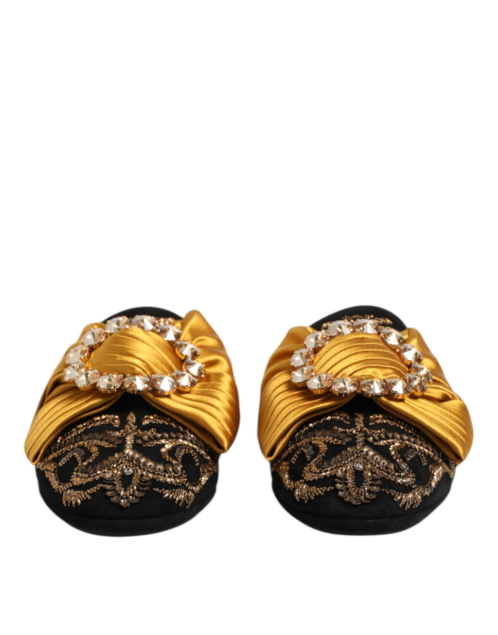 Dolce &amp; Gabbana Multicolor Embellished Flat Sandals Shoes