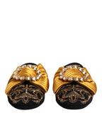 Dolce &amp; Gabbana Multicolor Embellished Flat Sandals Shoes