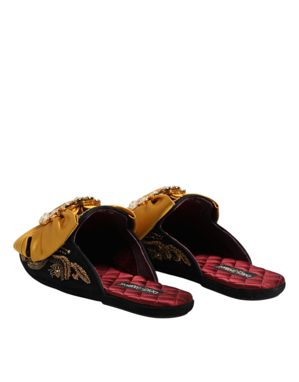 Dolce &amp; Gabbana Multicolor Embellished Flat Sandals Shoes