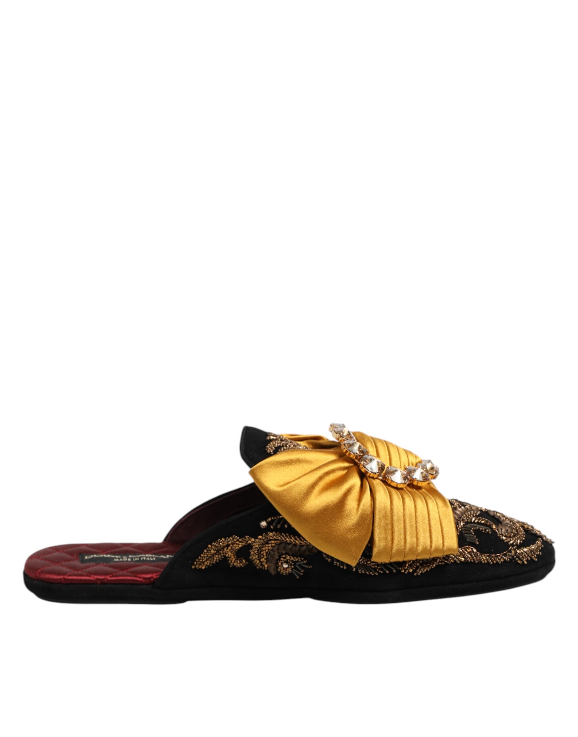 Dolce &amp; Gabbana Multicolor Embellished Flat Sandals Shoes