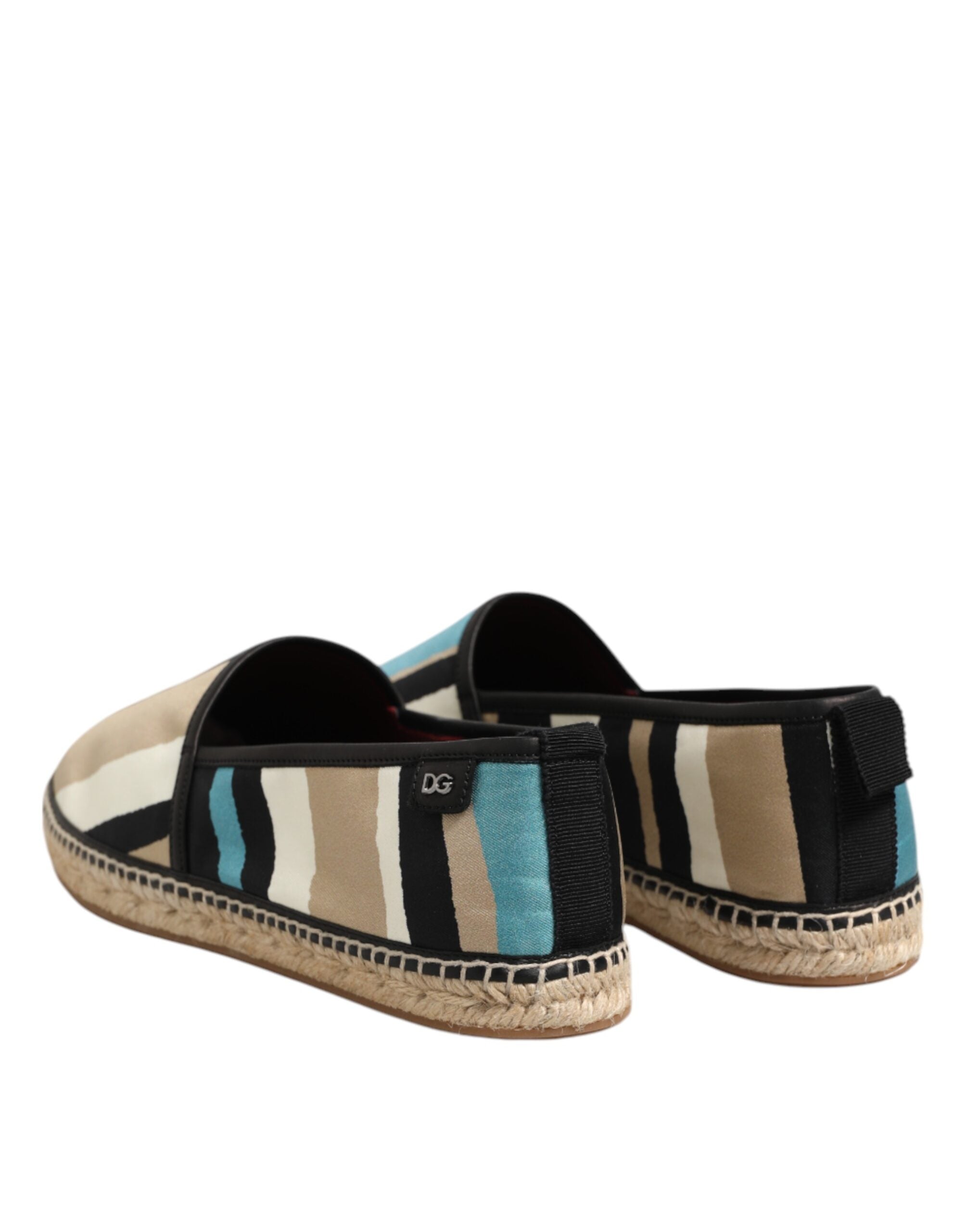 Dolce &amp; Gabbana Multicolor Stripes Canvas Flat Espadrille Shoes