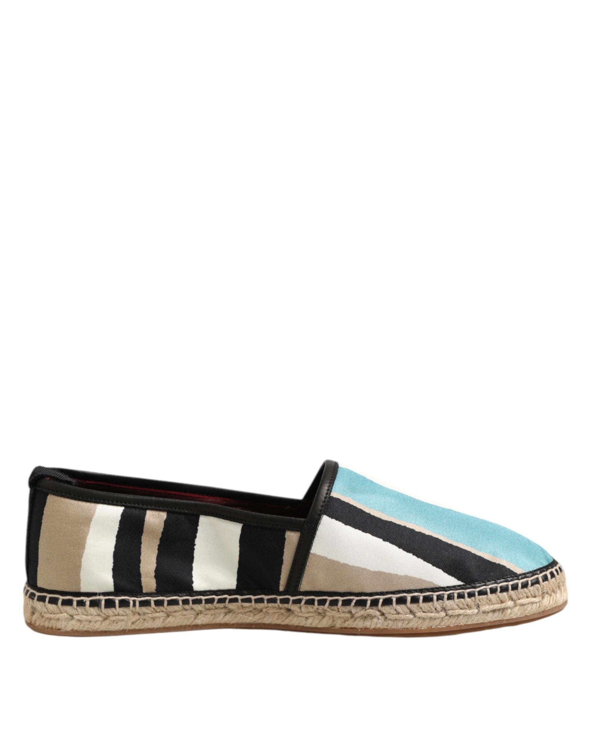 Dolce &amp; Gabbana Multicolor Stripes Canvas Flat Espadrille Shoes