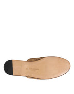 Dolce &amp; Gabbana Beige Rattan Flat Mule Men Sandals Shoes