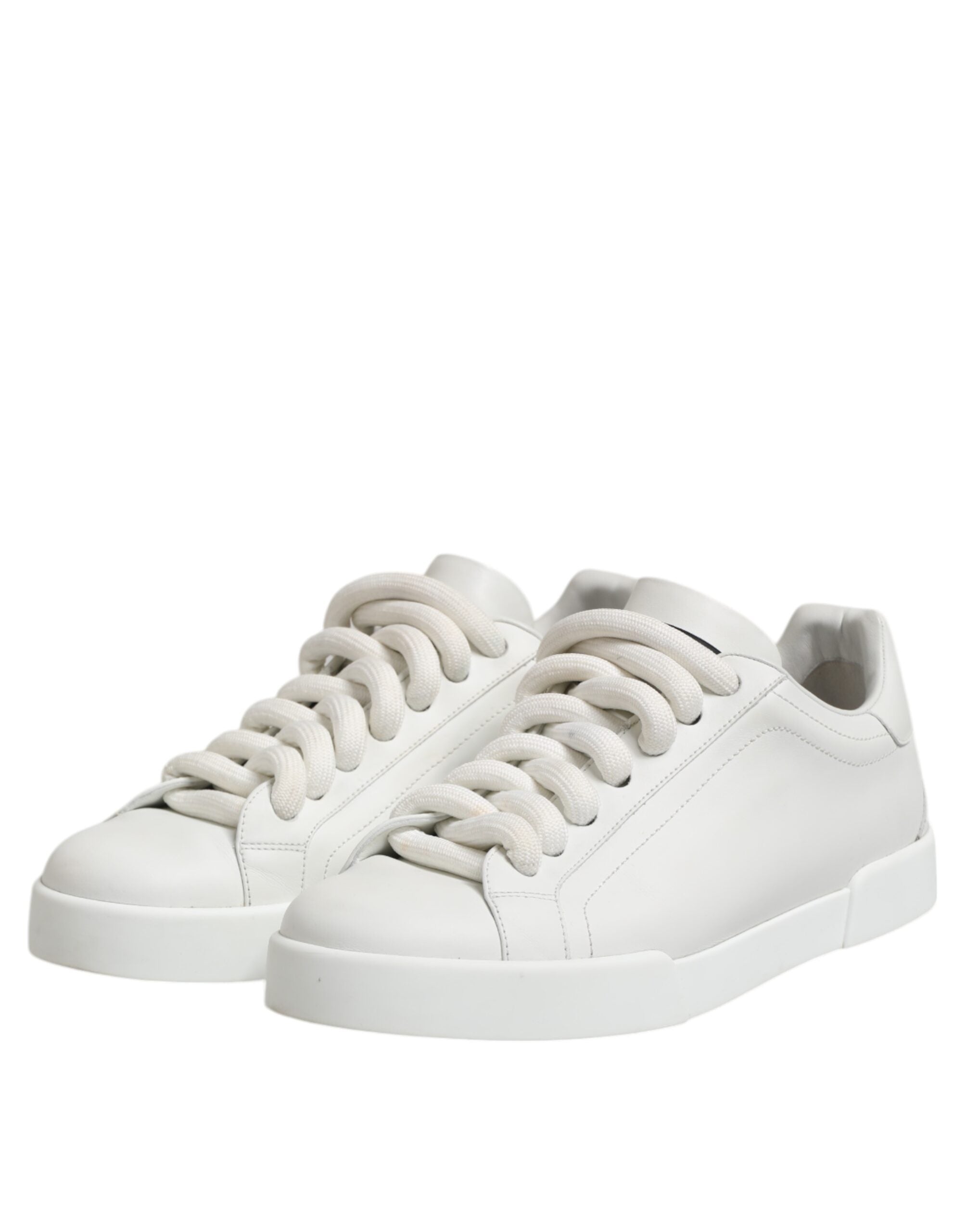 Dolce &amp; Gabbana White Logo Lace Up Low Top Men Sneakers Shoes