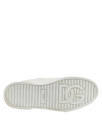 Dolce &amp; Gabbana White Logo Lace Up Low Top Men Sneakers Shoes