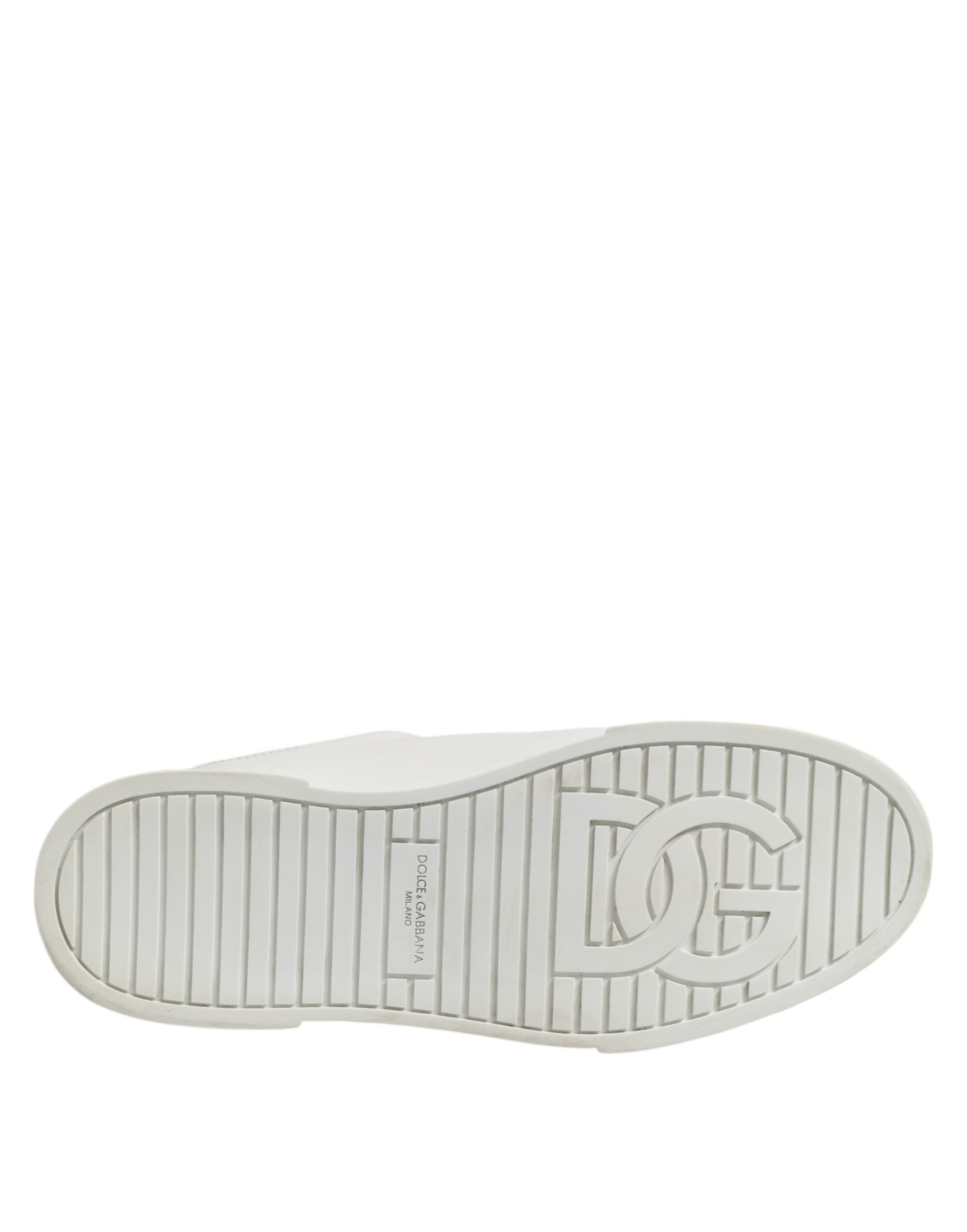 Dolce &amp; Gabbana White Logo Lace Up Low Top Men Sneakers Shoes
