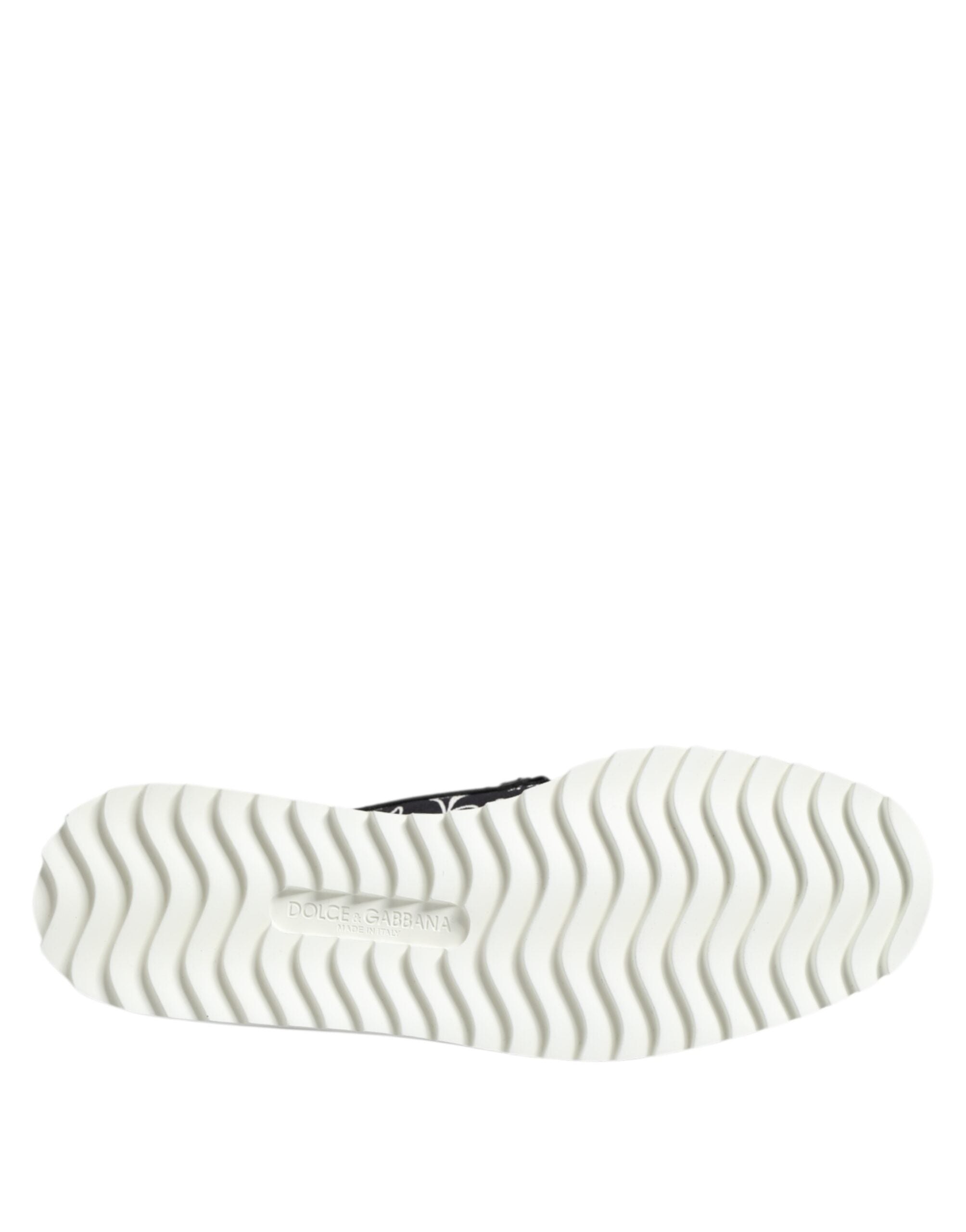 Dolce &amp; Gabbana Black Slip On Printed Men Loafers Shoes