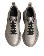 Dolce &amp; Gabbana Silver DAYMASTER Leather Men Sneakers Shoes