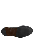 Dolce &amp; Gabbana Black Leather Derby Wingtip Formal Shoes