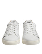Dolce &amp; Gabbana White Leather MILANO Low Top Sneakers Shoes