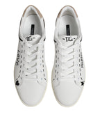 Dolce &amp; Gabbana White Leather MILANO Low Top Sneakers Shoes