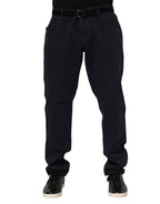 Dolce & Gabbana Black Cotton Tapered Denim Jeans