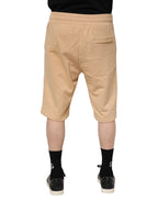 Dolce &amp; Gabbana Yellow Cotton Men Bermuda Sweatshorts Shorts