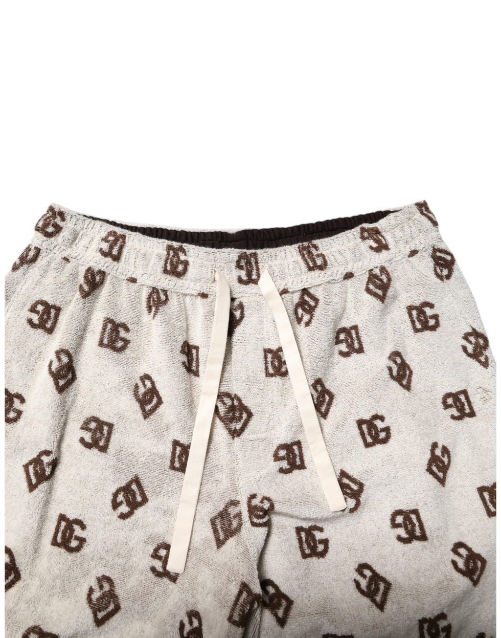 Dolce &amp; Gabbana White Cotton DG Mania Print Men Bermuda Shorts