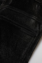 Dolce &amp; Gabbana Black Cotton Stretch Silver Lurex Thread Pants