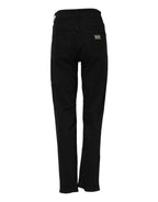 Dolce &amp; Gabbana Black Boyfriend Cotton Mid Waist Denim Jeans