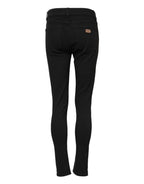 Dolce &amp; Gabbana Black Cotton Skinny Mid Waist Denim Jeans