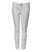 Dolce &amp; Gabbana White Cotton Mid Waisted Women Denim Jeans