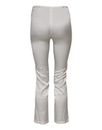 Dolce &amp; Gabbana Ivory Silk Tapered High Waist Pants