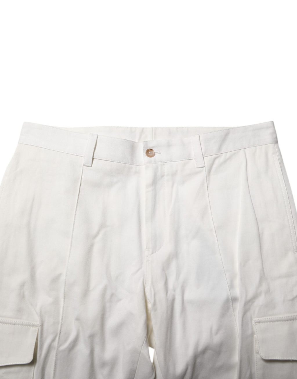Dolce &amp; Gabbana White Cotton Jogger Cargo Skinny Men Pants