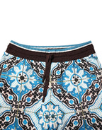Dolce & Gabbana Multicolor Cotton Maiolica Print Bermuda Shorts
