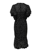 Dolce &amp; Gabbana Black White Lace Polka Dot Chiffon Dress