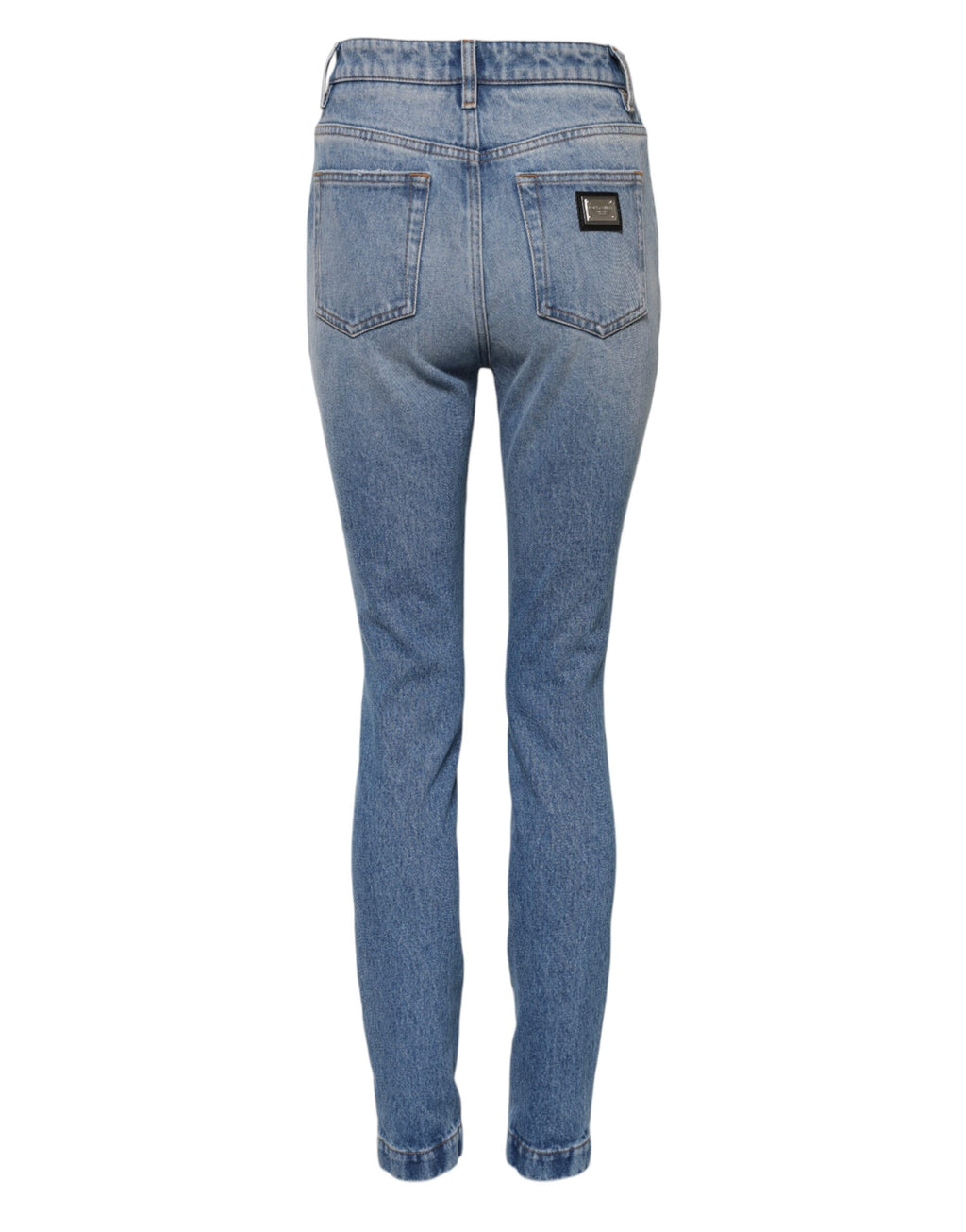 Dolce &amp; Gabbana Blue Washed Skinny High Waist Denim Jeans