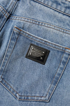 Dolce &amp; Gabbana Blue Washed Skinny High Waist Denim Jeans