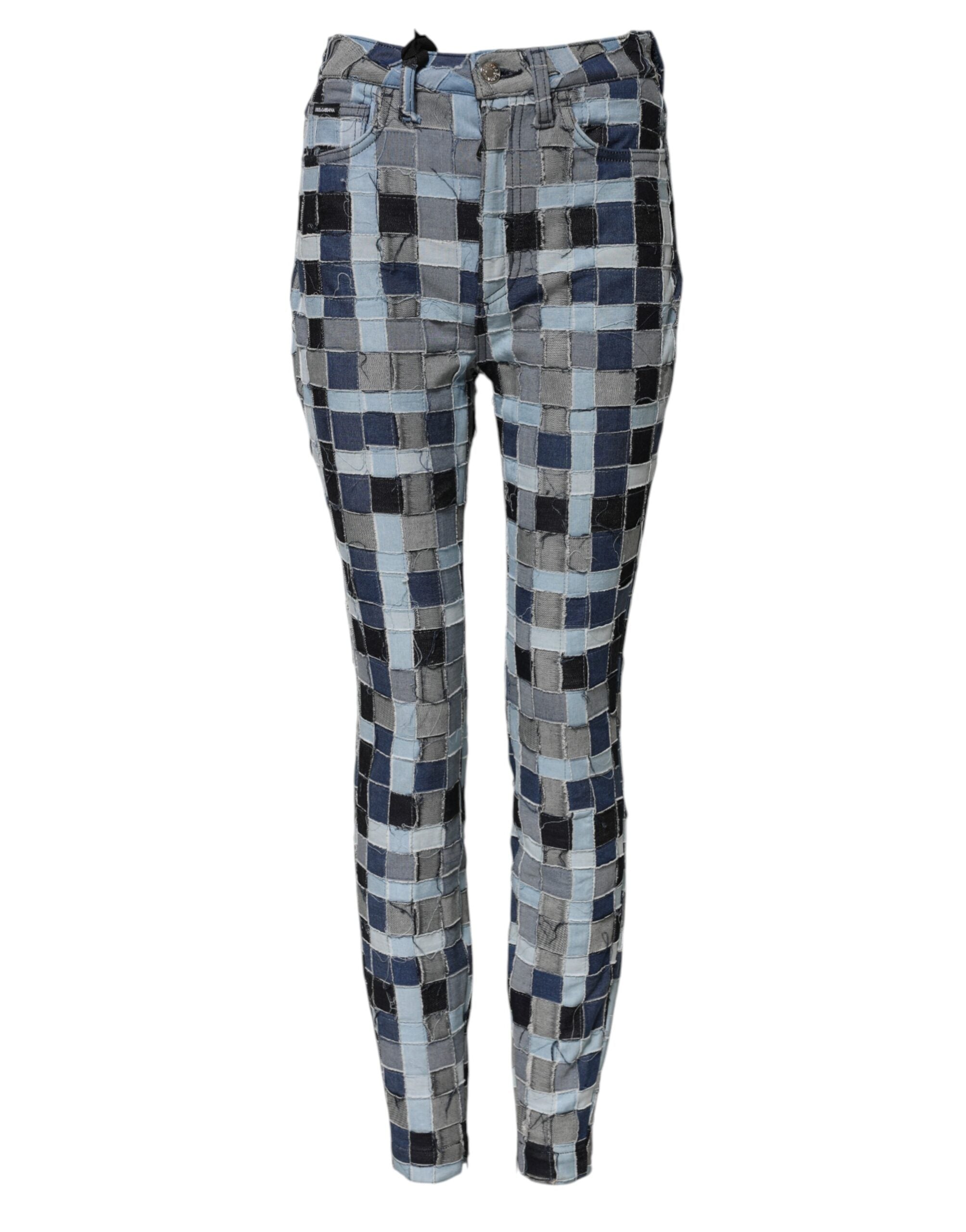 Dolce &amp; Gabbana Multicolor Patchwork Skinny Denim Jeans