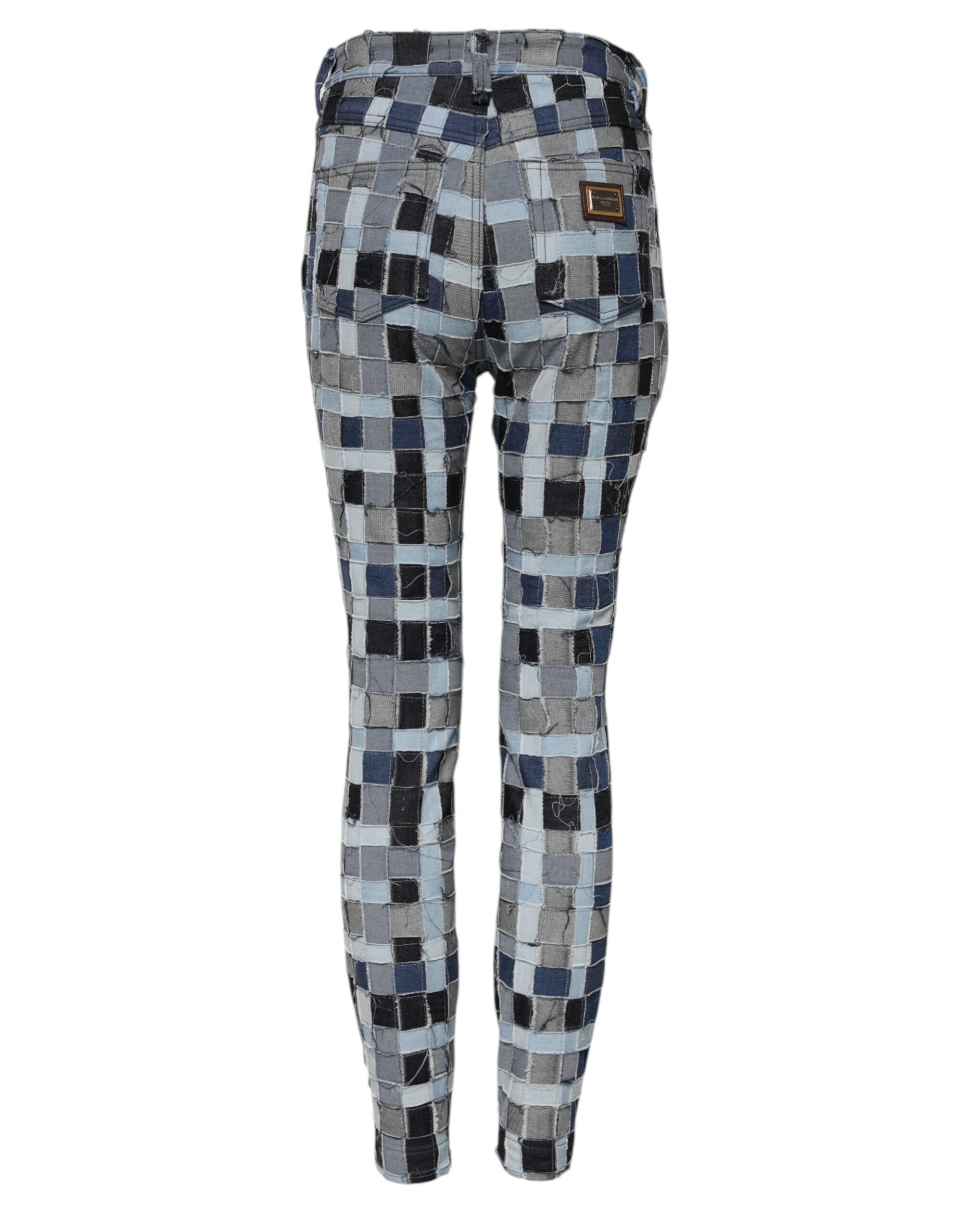 Dolce &amp; Gabbana Multicolor Patchwork Skinny Denim Jeans