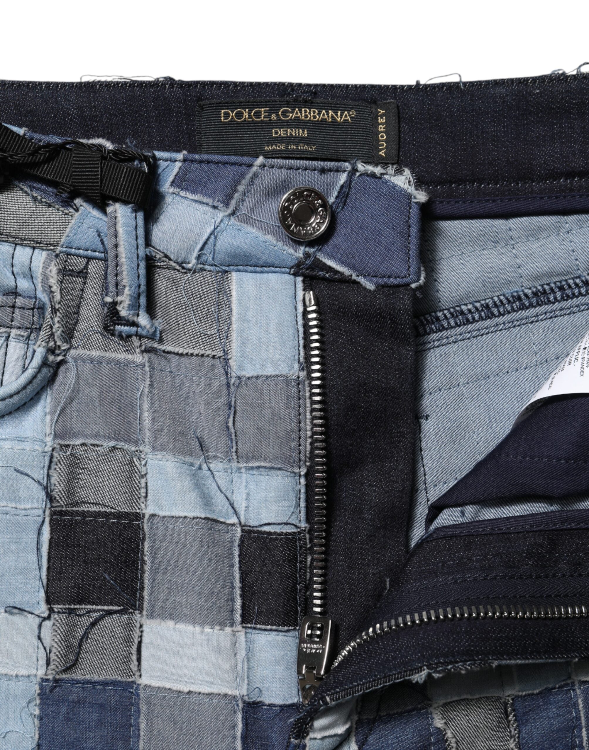 Dolce &amp; Gabbana Multicolor Patchwork Skinny Denim Jeans