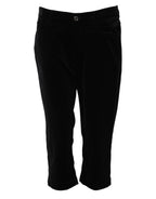 Dolce &amp; Gabbana Black Cotton Skinny Capri Cropped Denim Jeans