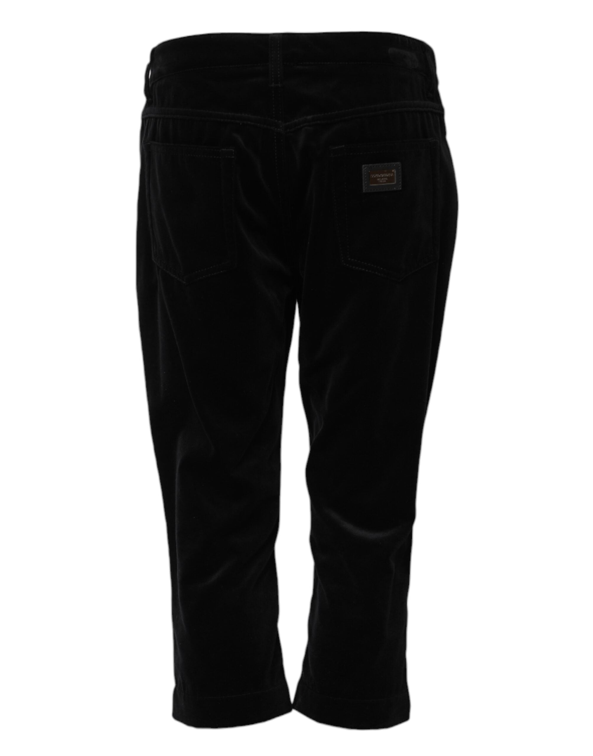 Dolce &amp; Gabbana Black Cotton Skinny Capri Cropped Denim Jeans