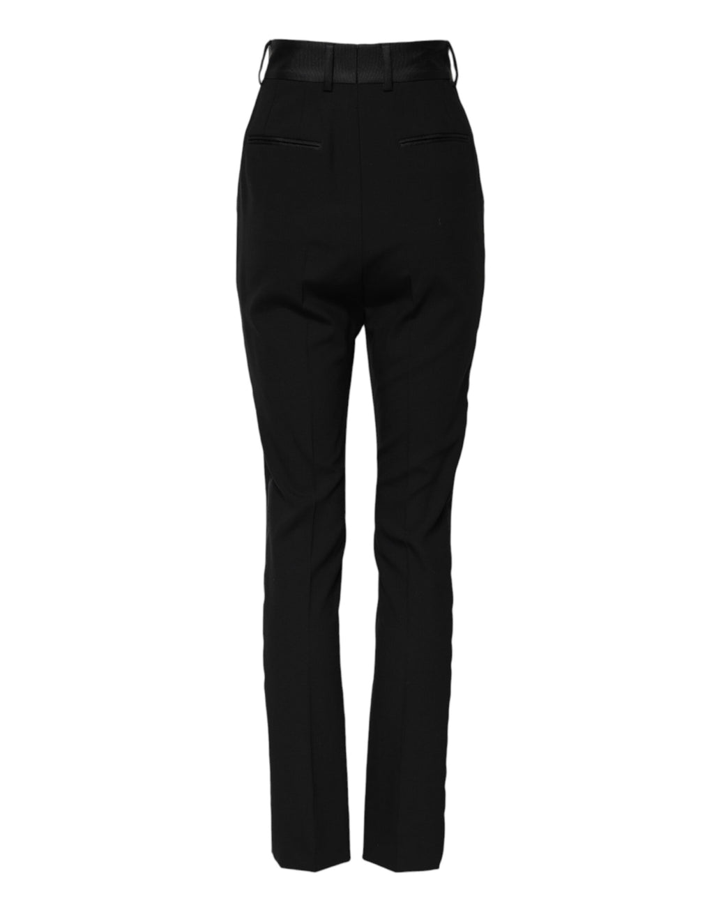 Dolce &amp; Gabbana Black Wool High Waist Skinny Pants