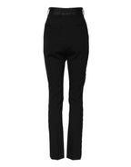Dolce &amp; Gabbana Black Wool High Waist Skinny Pants