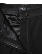 Dolce &amp; Gabbana Black Wool High Waist Skinny Pants