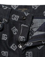 Dolce &amp; Gabbana Black DG Logo High Waist Skinny Denim Jeans