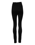 Dolce &amp; Gabbana Black Nylon High Waist Skinny Leggings Pants