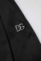 Dolce &amp; Gabbana Black Cotton HighWaist Wide Leg Pants