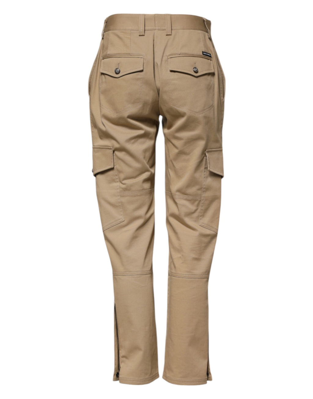 Dolce &amp; Gabbana Beige Mid Waist Cargo Tapered Pants