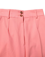 Dolce &amp; Gabbana Pink High Waist Tapered Dress Pants
