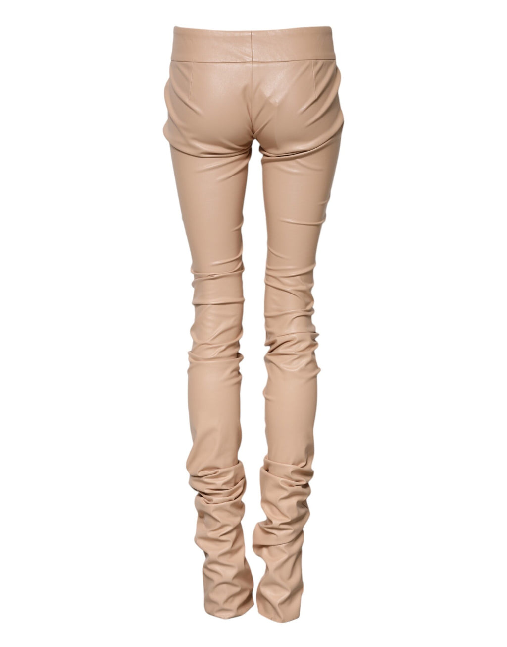 Dolce &amp; Gabbana Beige Lace Details Mid Waist Skinny Pants