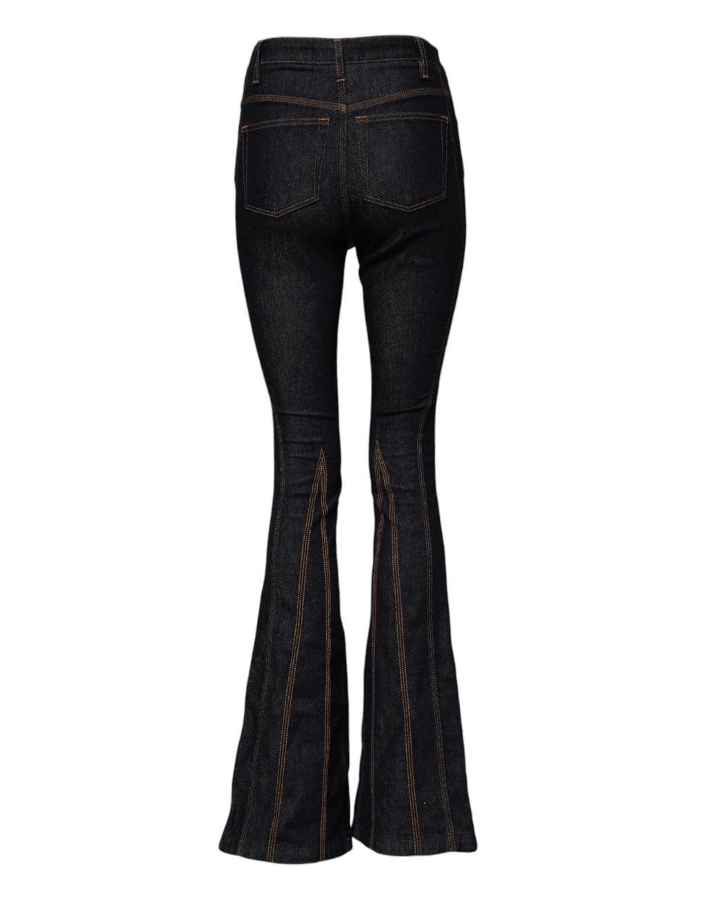 Dolce &amp; Gabbana Black Cotton Mid Waist Bootcut Denim Jeans 