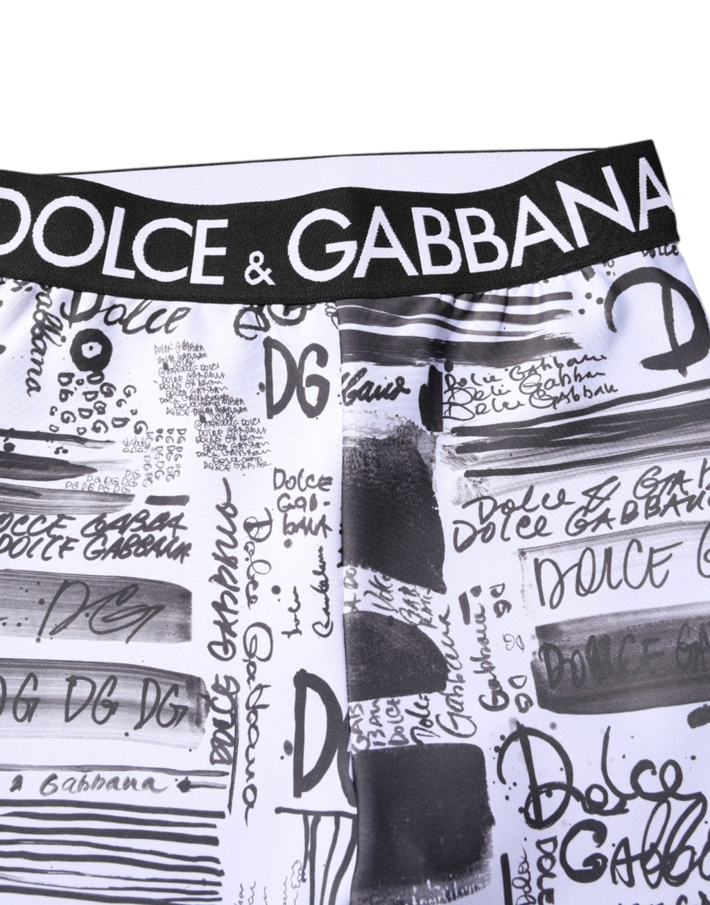 Dolce &amp; Gabbana White Graphic HighWaist Skinny Leggings Pants